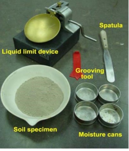 Figure 1. Laboratory Apparatus- liquid limit test