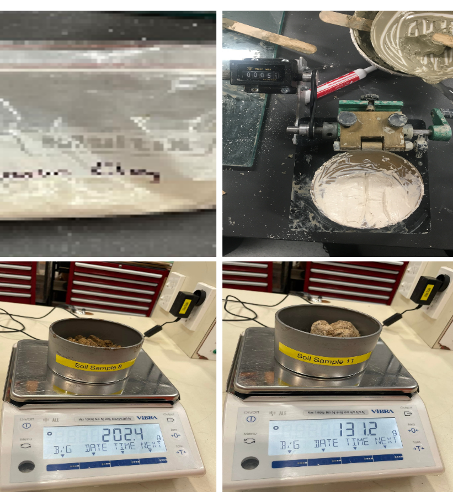 Liquid limit test sample measurement